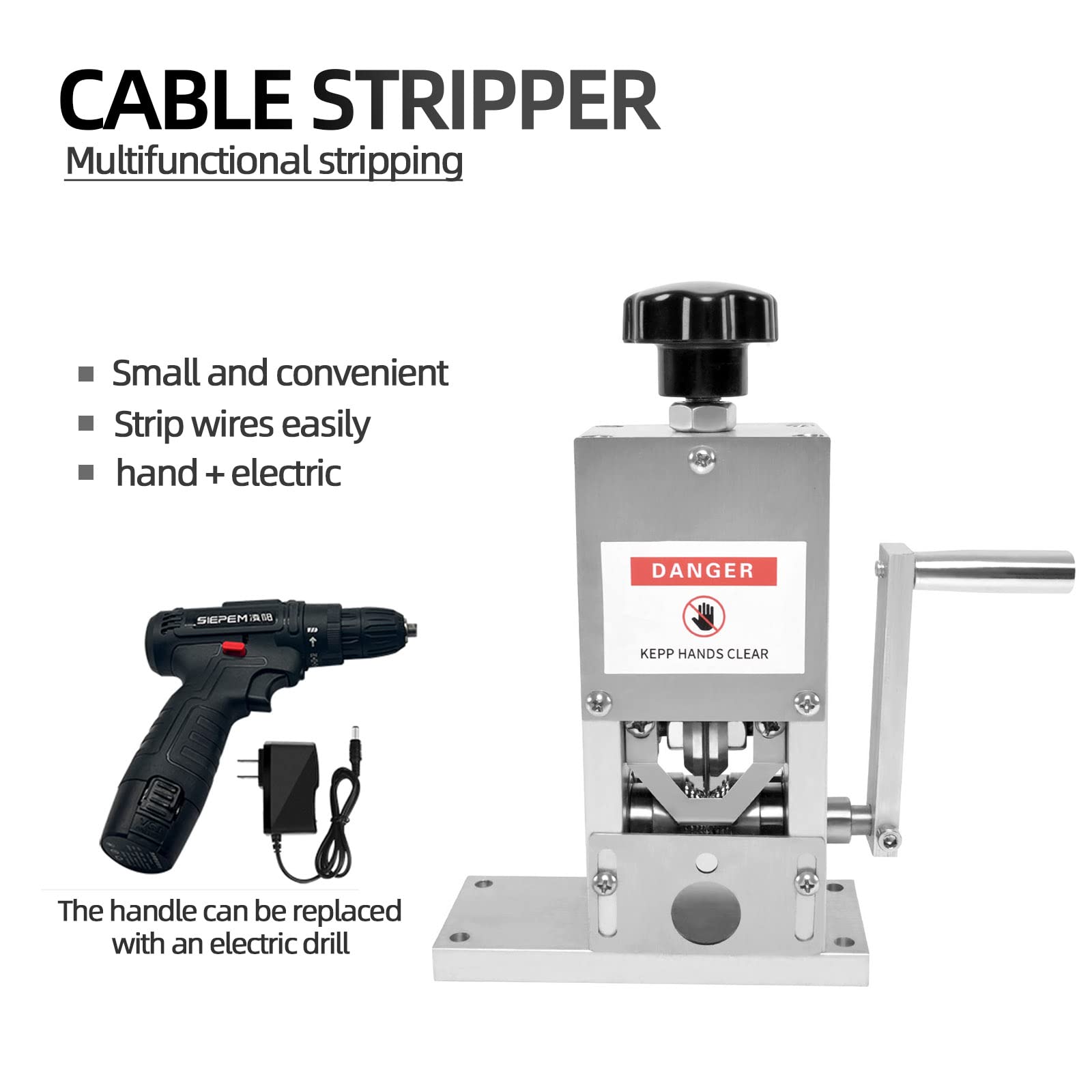 Amazon.co.jp: SMVAUON オリジナル ドリル式 自動ワイヤストリッパー